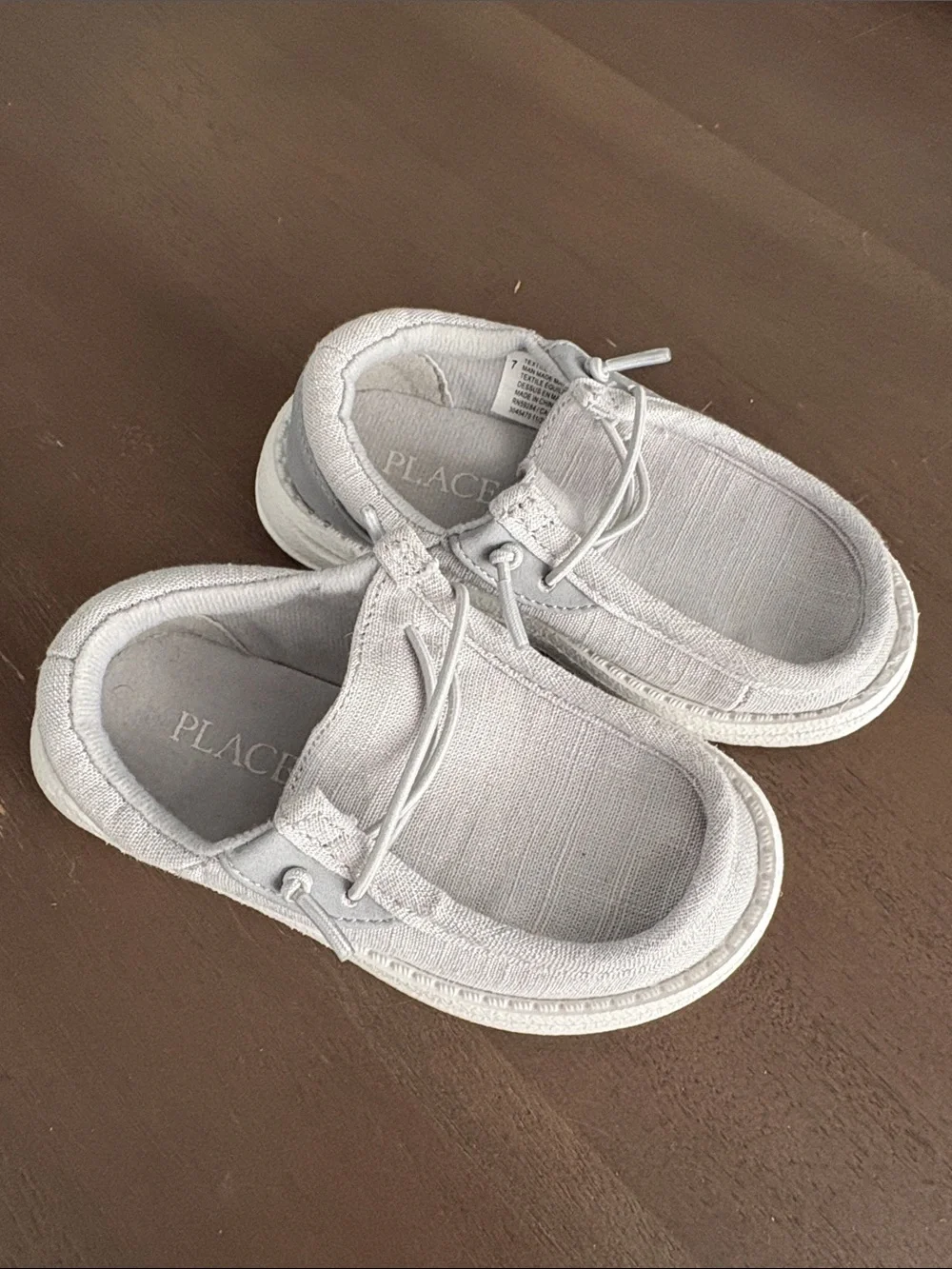 The Children's Place Light Gray Canvas Slip-On Sneakers